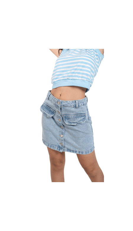 Minisaia D.vimme Jeans com Botões