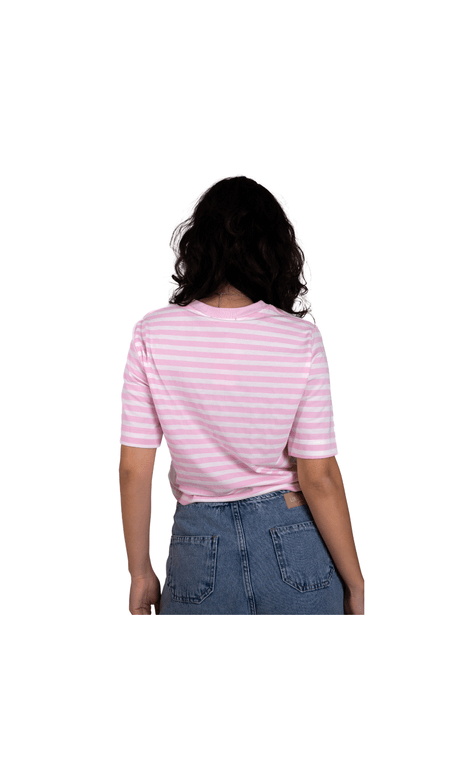 Cropped Atrevida Xis Oversize Listrada Rosa