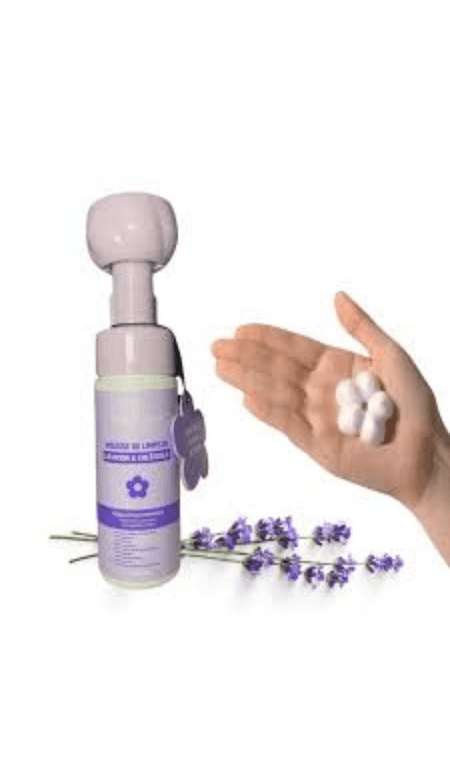 Sabonete Mia Make Mousse de Limpeza Formato de Flor Lavanda e Calêndula