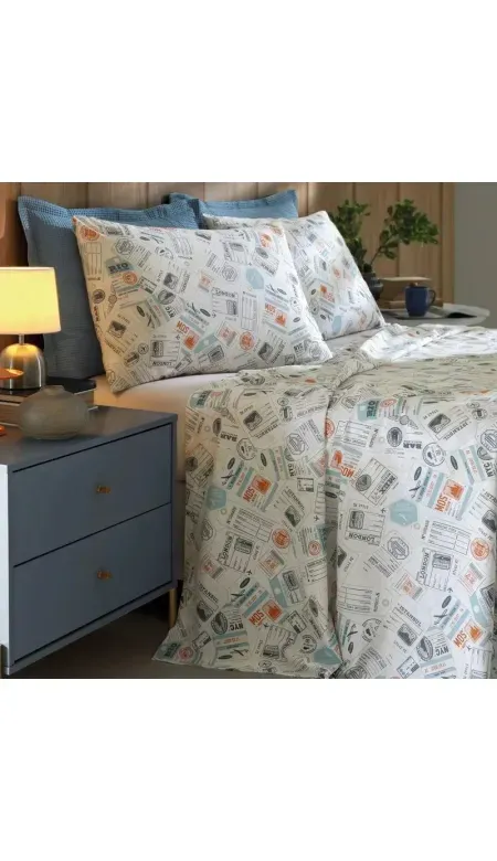 Jogo de Cama Casal Döhler Premium Allegra Algodão