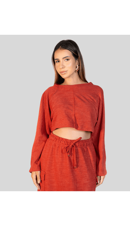 Blusão Endless em Malha Curto Gola Larga