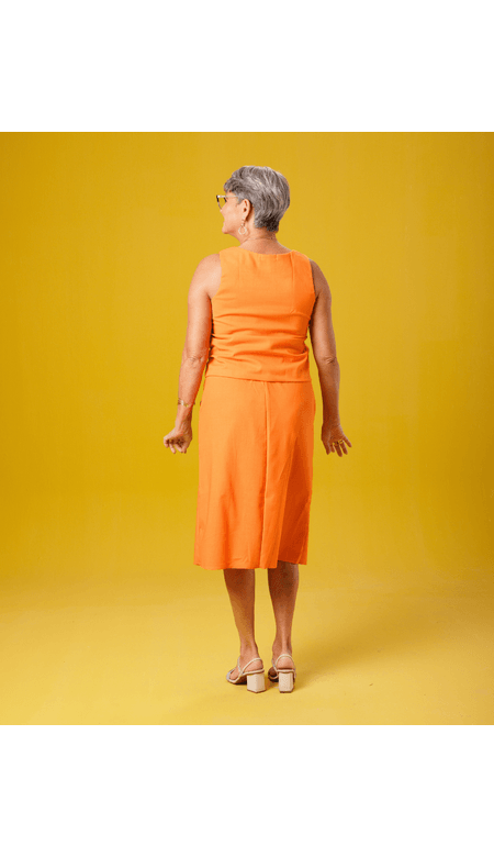 Saia Bilro Midi Com Cinto Ajustável e Aviamento