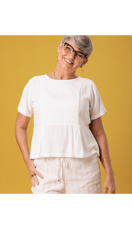 Bata Ana Xis Leve Com Botões Nas Costas Viscose