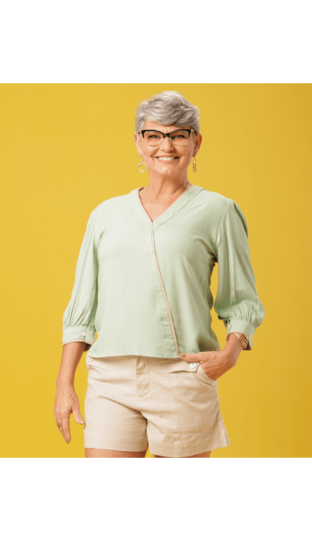 Blusa Ana Xis Feminina Manga Longa Viscose