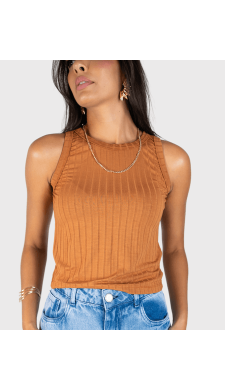 Regata Unique Collection Feminina Canelada Casual