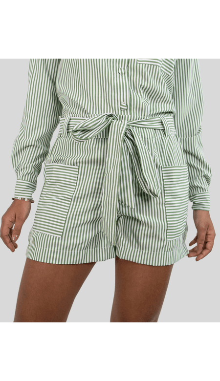 Short Bilro Feminino Social Listrado