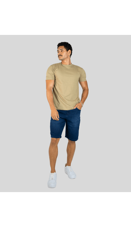 Bermuda Max Denim Jeans Reta Básica