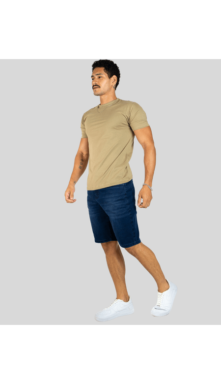 Bermuda Max Denim Jeans Reta Básica