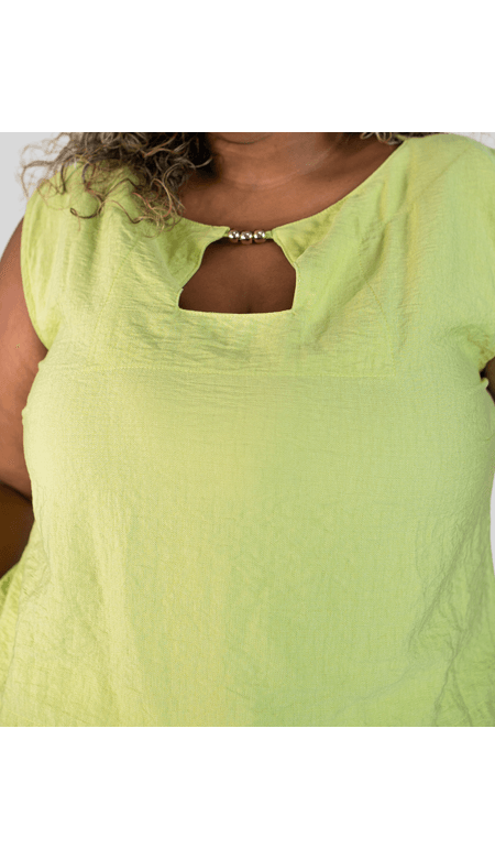 Blusa K.Linda Plus Size Feminina Com Aviamento e Viscose