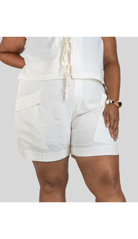 Short K.Linda Plus Size Feminino Curto Cargo