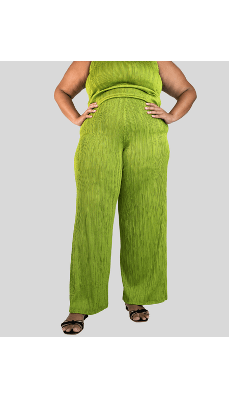 Calça One Way Feminina Plus Size Pantalona Canelada