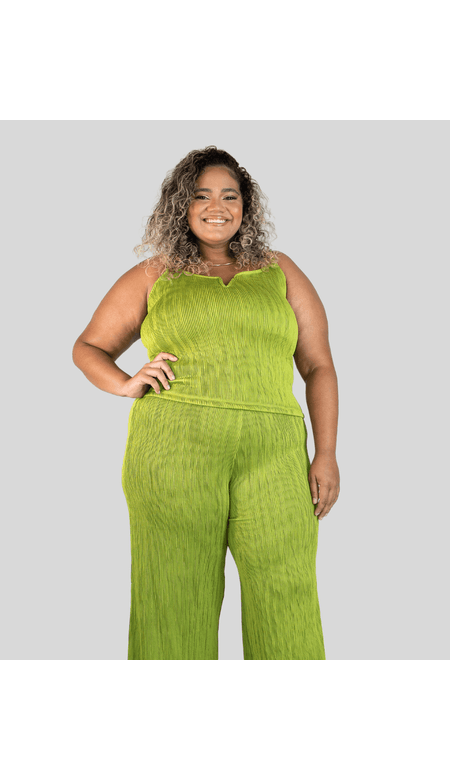 Blusa One Way Plus Size Regata Canelada Decote Quadrado