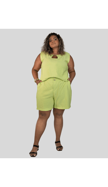 Bermuda K.Linda Plus Size Feminina Curta