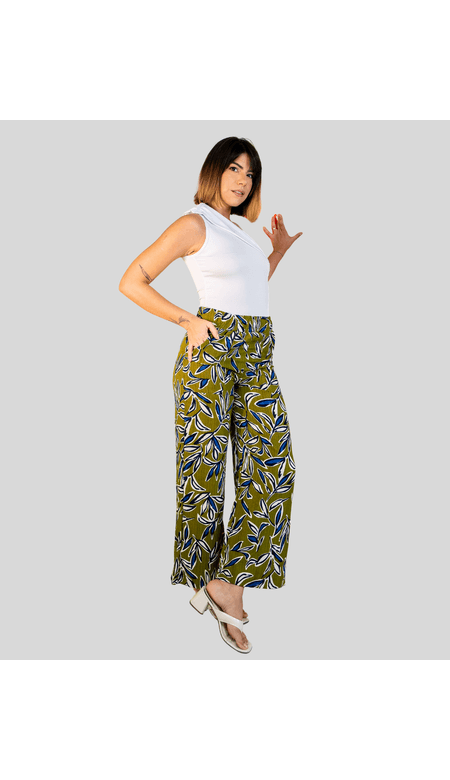 Calça Ana Xis Feminina Com Estampas Florais Larga