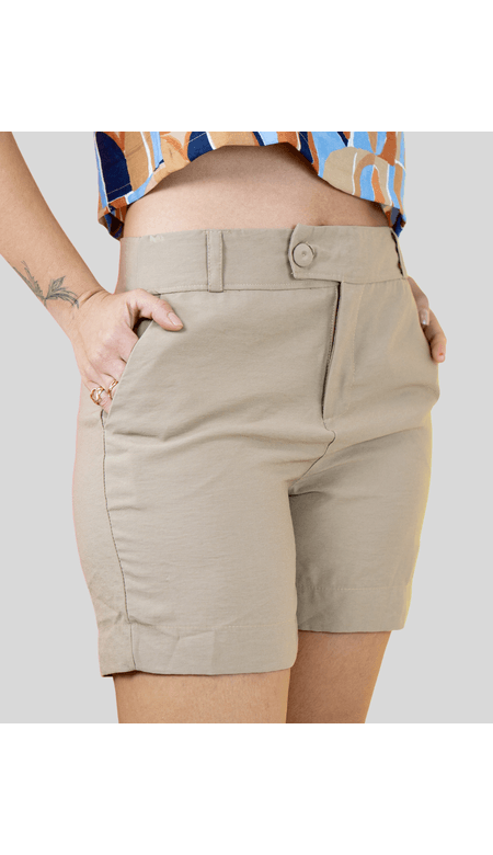 Bermuda Ana Xis Feminina Social de Viscose