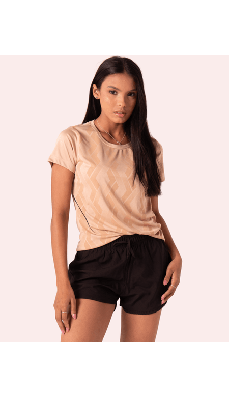 Camiseta Esportiva Feminina Bege