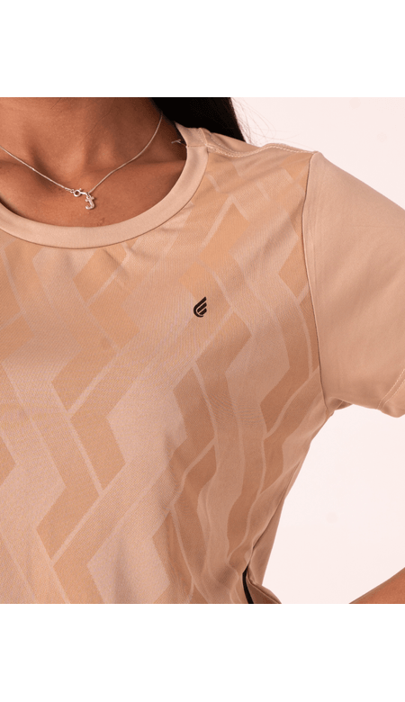 Camiseta Esportiva Feminina Bege