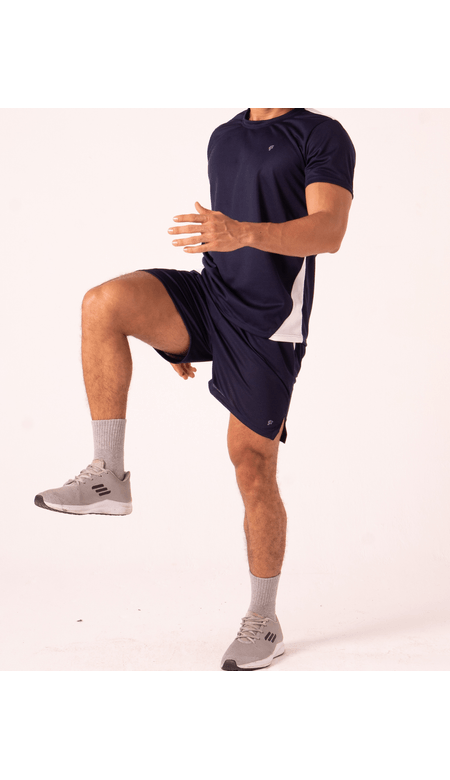 Bermuda Masculina Fitness Com Recorte Branco -  Fit cat