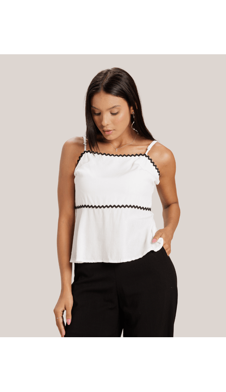 Blusa Feminina de Alcinha Com Viés - Ana Xis