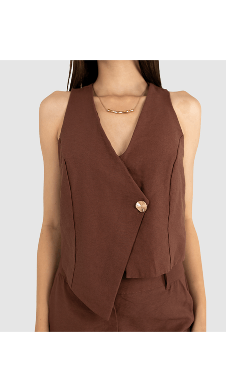 Colete Feminino de Viscose Com Aviamento - Menta Mix