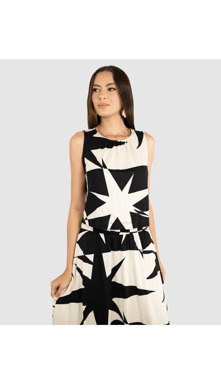 Regata Feminina Com Estampas Geometricas em Viscose - Endless