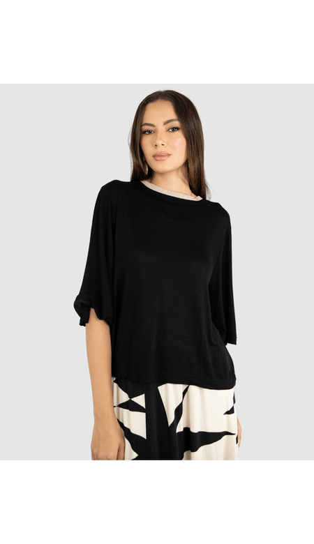 Blusa Feminina Larga Com Ribana em Viscose - Endless