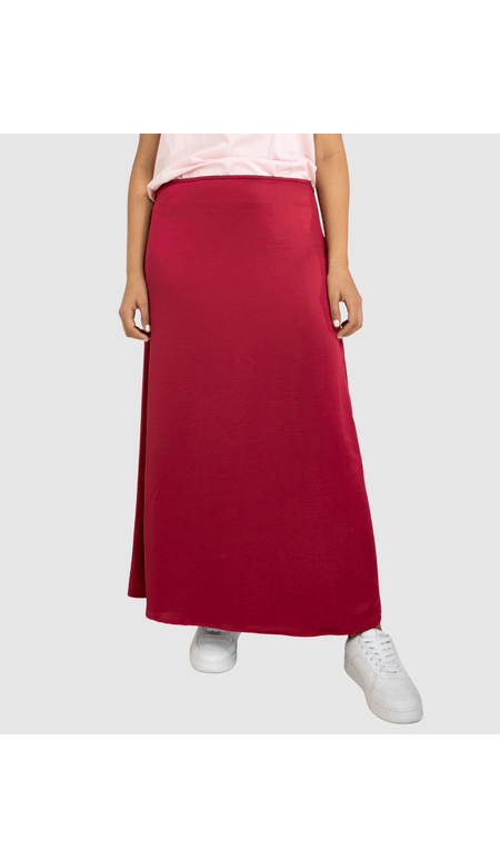 Saia Longa em Cetim Brilhante - Atrevida xis