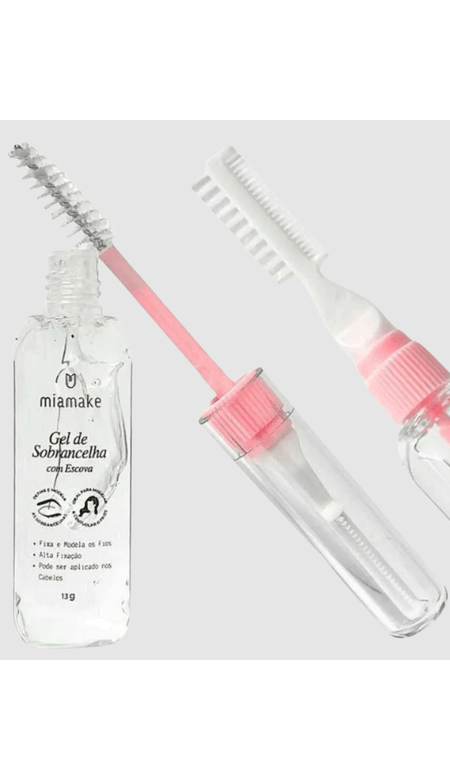 Gel de Sobrancelha Com Escovas - Mia Make