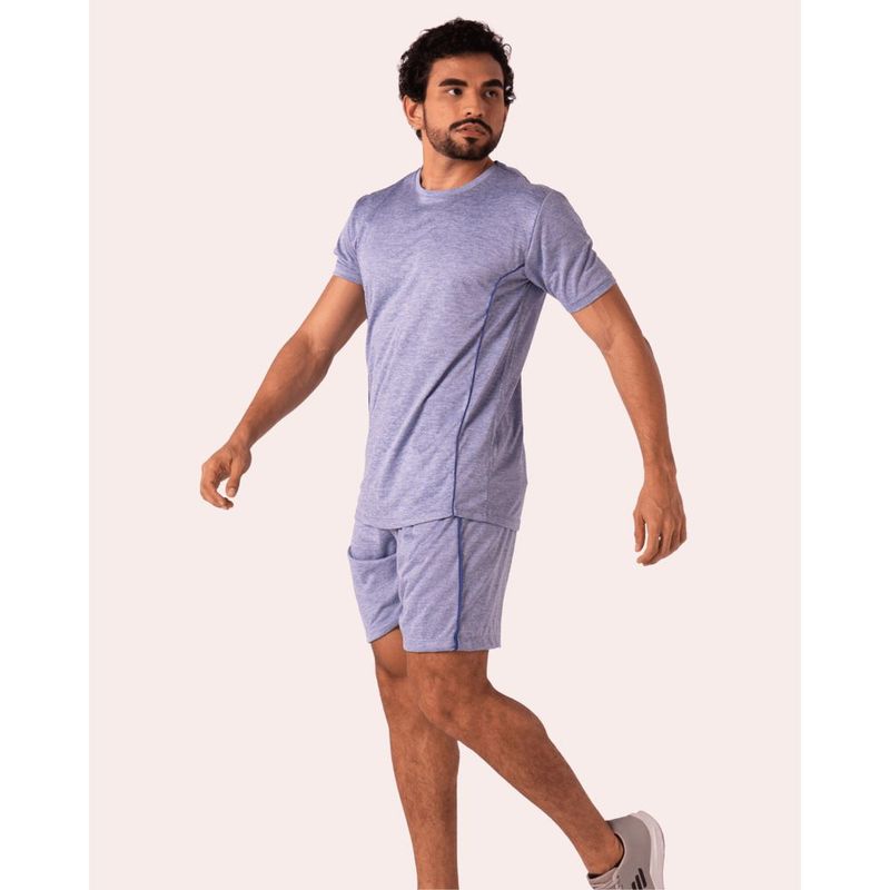 Bermuda Masculina Fitness Com Tecido Mesclado e Vi s - Borman 0