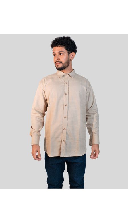 Camisa Dixie Social Manga Longa Listras e Botões