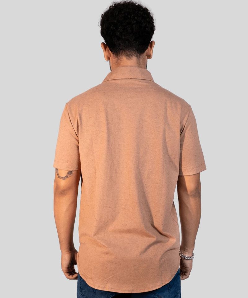 Camisa Colis o De Bot es Lisa Algod o e Viscose 2