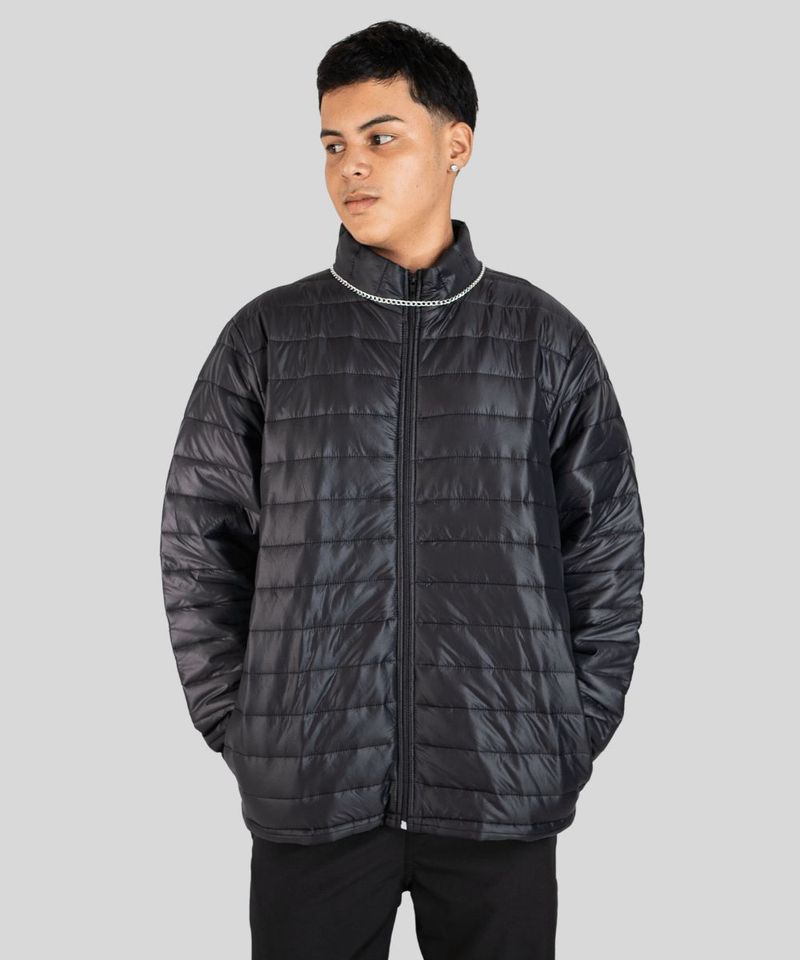 Jaqueta Masculina Puffer com Z per e Bolsos Laterais 0