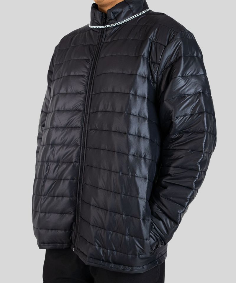 Jaqueta Masculina Puffer com Z per e Bolsos Laterais 1