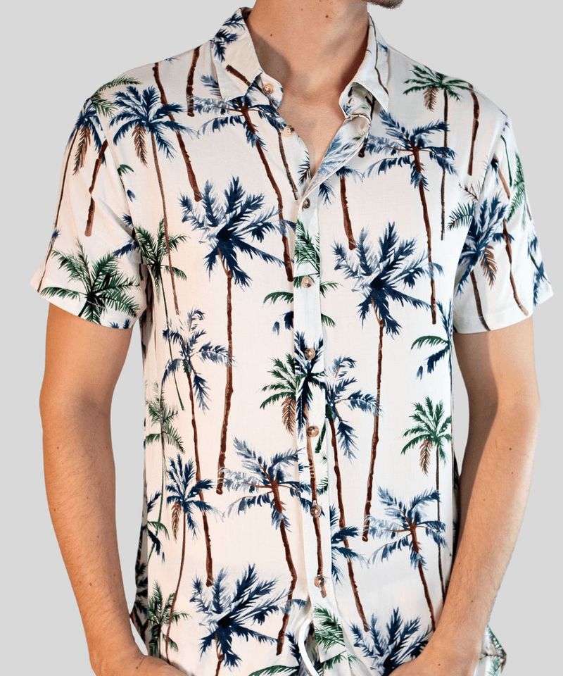 Camisa Aisthy de Bot es Com Estampa de Coqueiro em Viscose 1