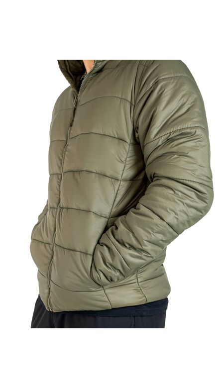 Jaqueta Masculina com Ziper e Bolsos Laterais com Capuz