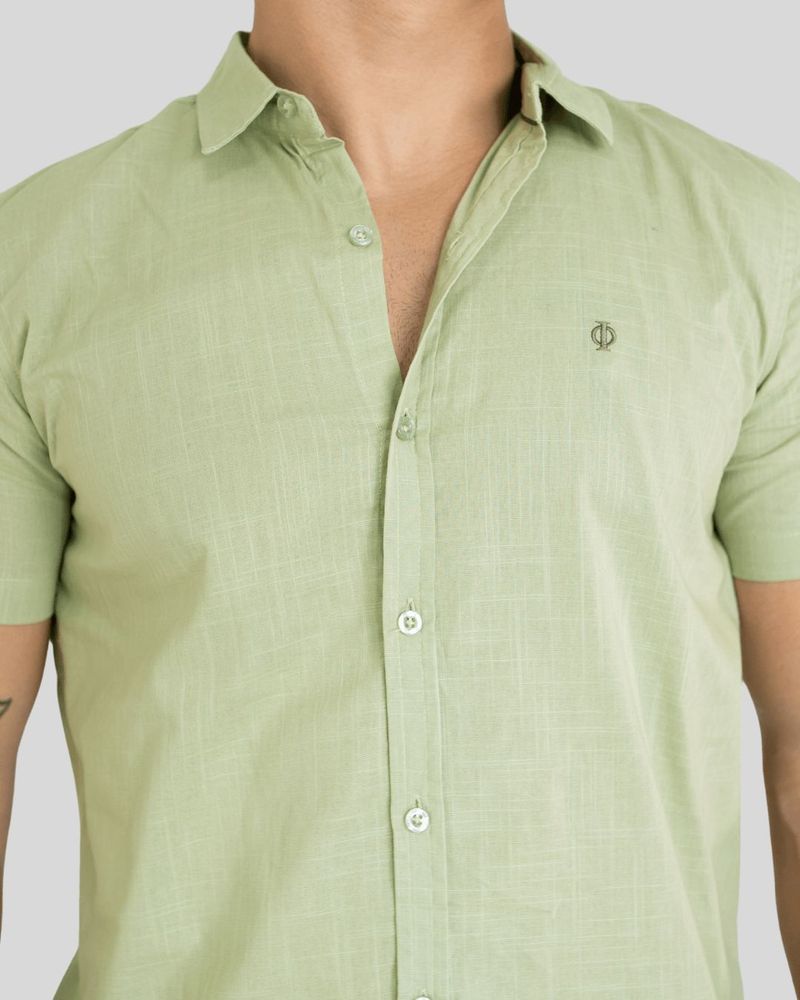 Camisa Masculina Tricoline de Bot es Manga Curta - Diametro 2