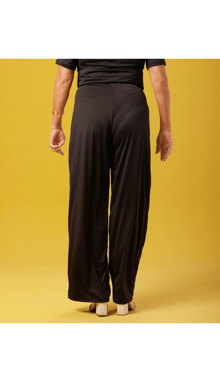 Calça One Way Pantalona Com Viés Lateral Elastano