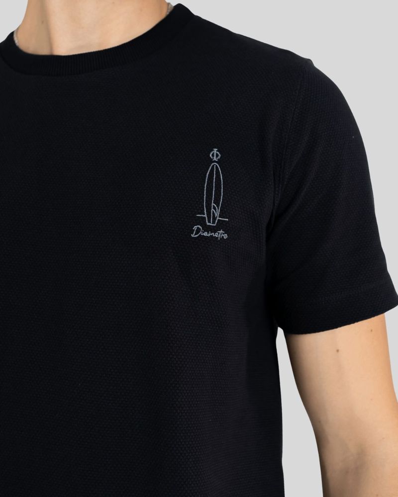 Camiseta Masculina de Malha Com Textura Favo - Diametro 2