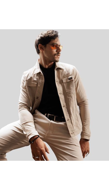 Jaqueta Max Denim Tradicional Sarja Com Bolsos