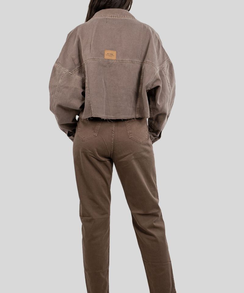 Jaqueta Sarja Cropped Max Denim - Manga Longa 4