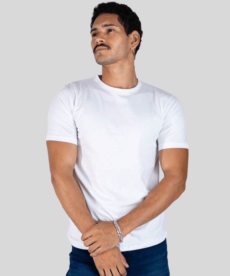 Camiseta Colis o Masculina B sica Algod o 1