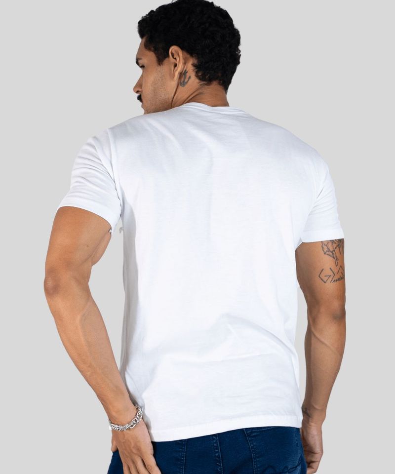 Camiseta Colis o Masculina B sica Algod o 2