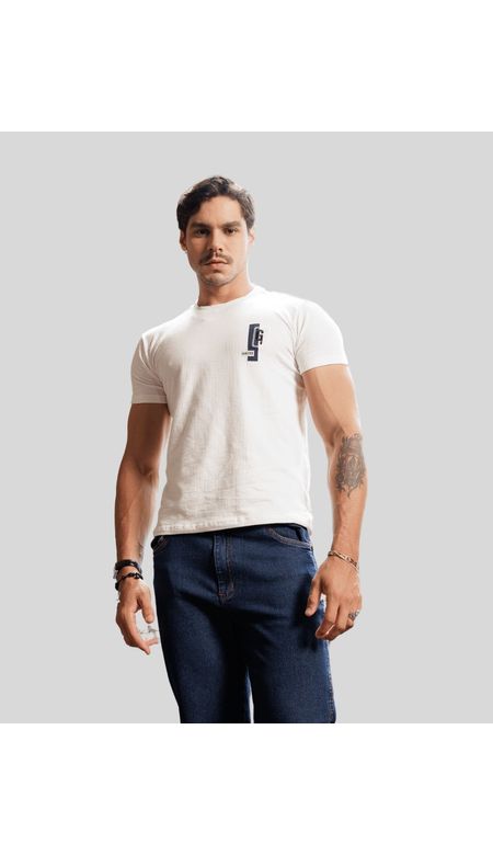 Camiseta Gangster Masculina Com Brasão Em Relevo Bordado