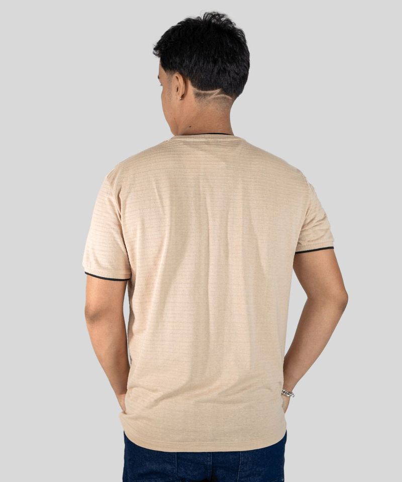Camiseta Colis o Com Textura Listrada Algod o 1