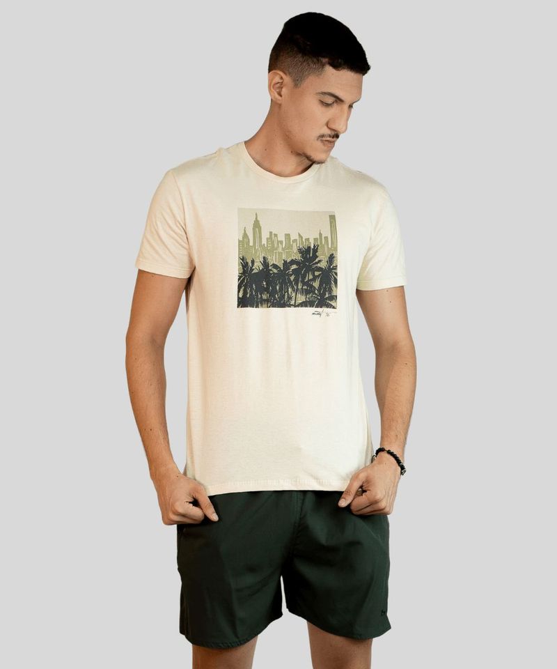 Camiseta Masculina Com Estampa Coqueiros -  MMT 0