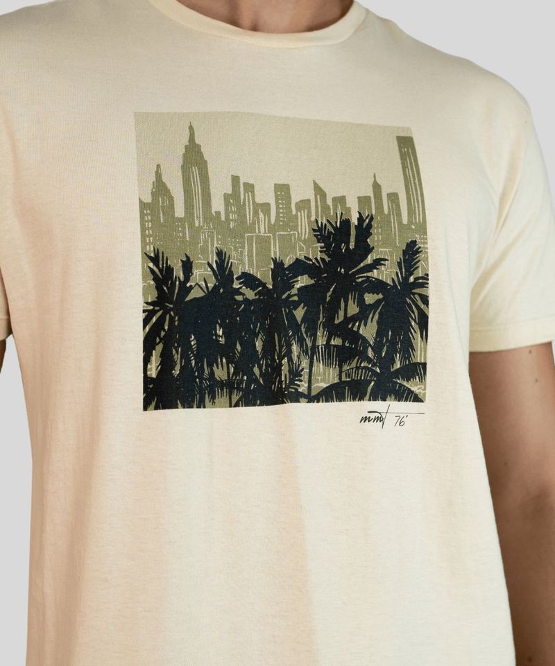 Camiseta Masculina Com Estampa Coqueiros -  MMT 1