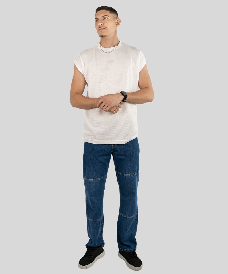 Cal a Overcore Masculina Jeans Reta Oversized 0