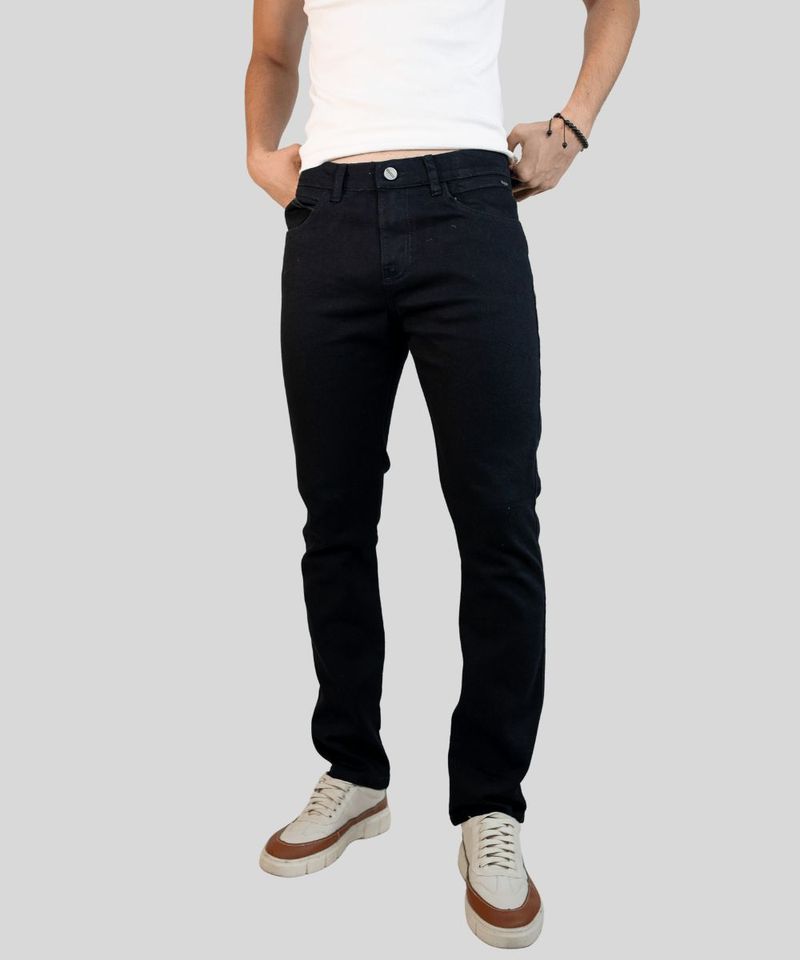 Cal a Masculina Jeans Slim Lavagem Preto - Gangster 1