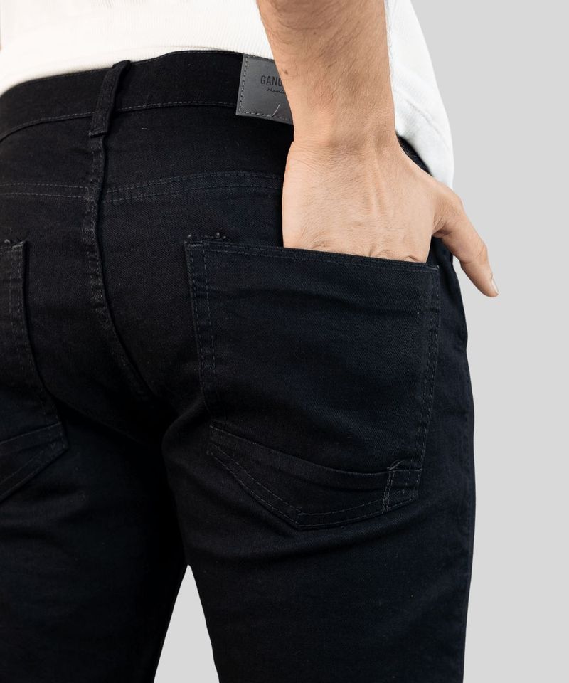 Cal a Masculina Jeans Slim Lavagem Preto - Gangster 2