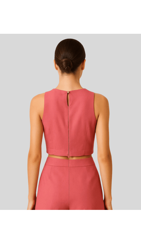 Cropped Com Detalhe Corset em Viscose - Atrevida Xis